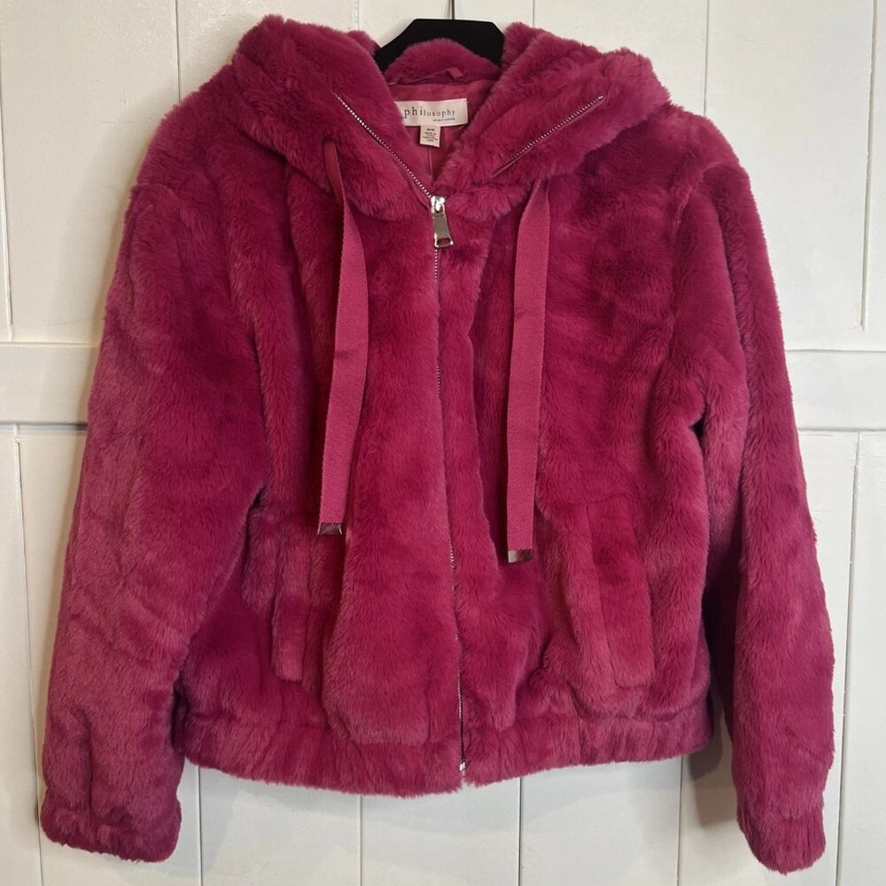 Philosophy Faux Fur Pink Jacket (NWT)